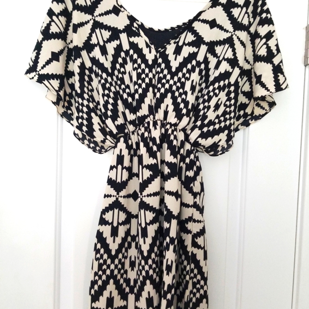 Kimono-Style Aztec Pattern Dress